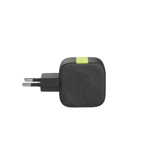 InstantCharger 30W 2 USB - Black - Compact USB-C and USB-A PD charger - Right