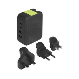 InstantCharger 100W 4 USB - Black - Ultra-powerful USB-C and USB-A GaN PD charger - Hero